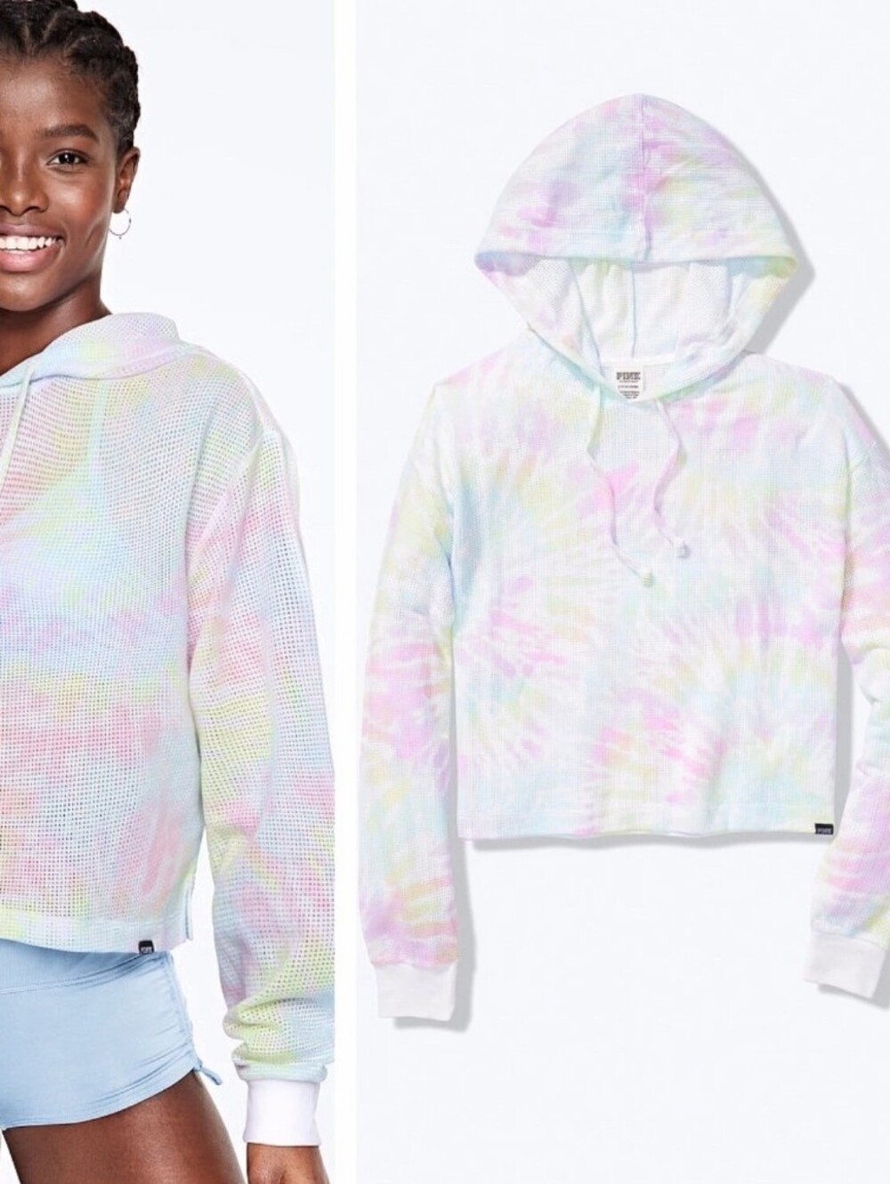 NO TIES VS PINK MESH SWEATSHIRT